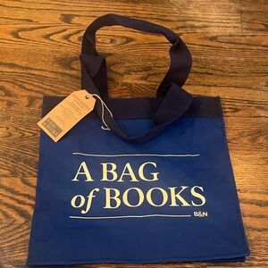 Barnes & Noble Tote Bag with off White Text